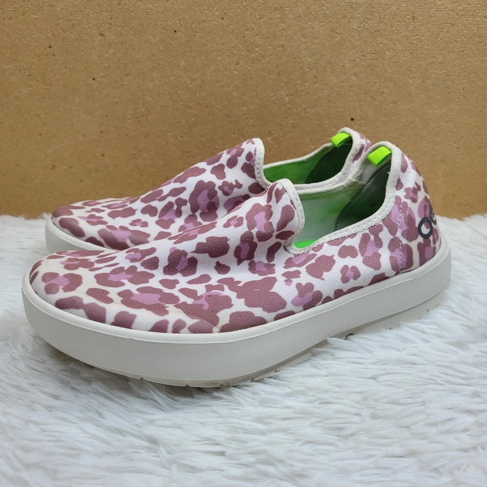 Oofos Pink Camo Slip On Recovery Shoes Size W 8/EU 39    12021O OOMG-4